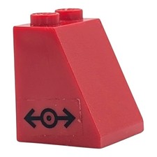 LEGO pezzo diagonale rosso