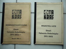 VEB Muletto Manuale Istruzione Operativa Ersatzteillistetakraf Stapler DFG3002