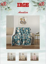 Coperta Plaid Agnellato Invernale Irge "Annalisa" In Flannel In Varie Dimensioni