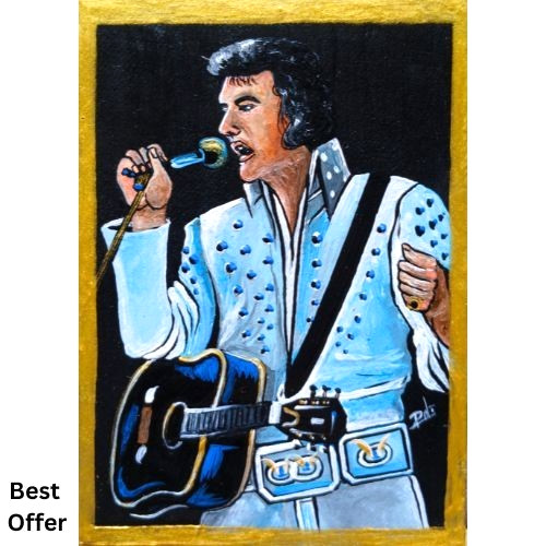 Vintage crying elvis - vintage,