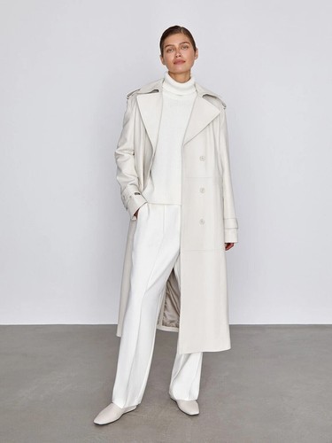 Cappotto trench pelle da - trench, in
