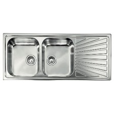 CM Lavello 2 vasche (116x50cm) COMETA Inox Satinato 011447SCSSX