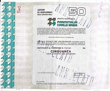 MILANO 1987 * AZIONE FARMITALIA CARLO ERBA * HA SEGNATO LA STORIA FARMACEUTICA