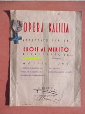 DIPLOMA E MEDAGLIA CROCE AL