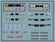 Décalcomanie à l'eau, 1:64, hotwheels, feux BMW, custom, matchbox, Majorette