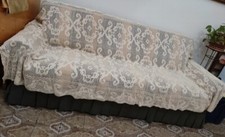 Copridivano 3 posti in filo,realizzato a mano