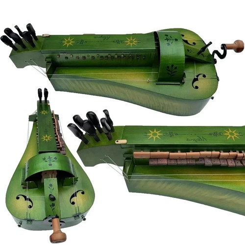 Green hurdy gurdy con - hurdy,