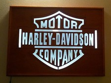 Targa insegna luminosa Quadro Harley Davidson vintage