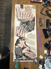 L'uomo leopardo 1943 RKO poster inserto horror Val Lewton Jacques Tourneur raro