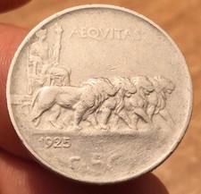 Moneta 50 Centesimi 1925 Leoni