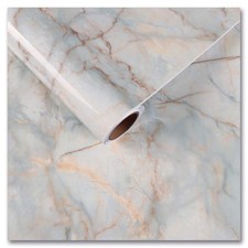 Cyan Gold Marble Contact Paper