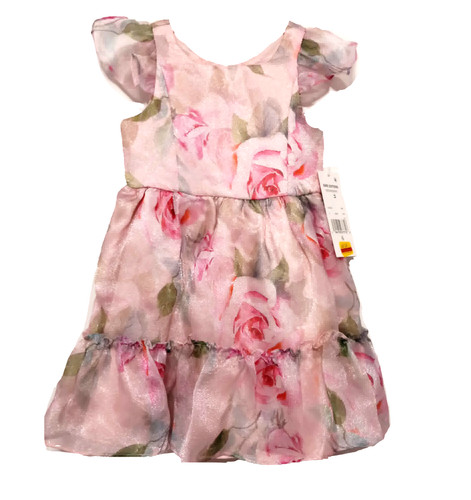 Abito organza floreale bambina - floreale,