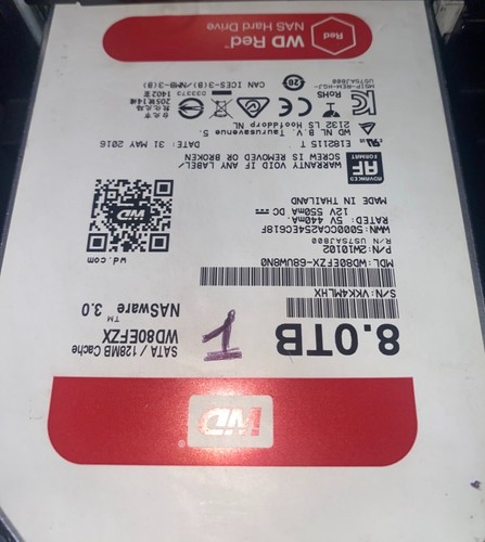Red 8tb wd80efzx - wd, 128mb
