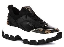 Guess Braydin Neoprene N Lace Runner Donna Scarpe da Ginnastica Nero Marrone UK 3 - 8