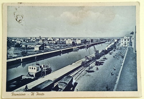 Antica cartolina fiumicino - antica,