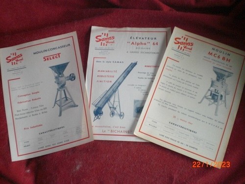 Lot anciens prospectus - de, 3