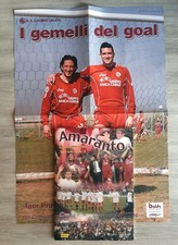 Amaranto Livorno calcio speciale serie A con poster Protti Lucarelli 2004 1 ed