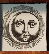 Fornasetti Milano Piastrella In Ceramica 40 X 40 Serie Soli E Lune