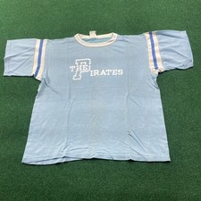 Maglia Camicia Vintage 50S 60S Uomo M Blu Durene The Pirates Velva Sheen MADE USA