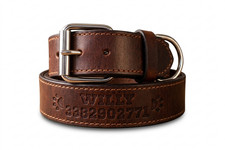 COLLARE IN CUOIO PER CANE