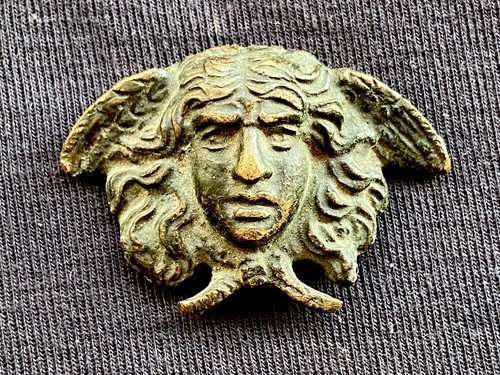 Testa medusa bronzo con - testa,