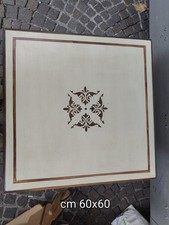 tavolino quadrato apribile 60x60 cm con disegno fatto a mano