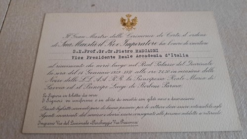 Invito pietro mascagni per - invito,