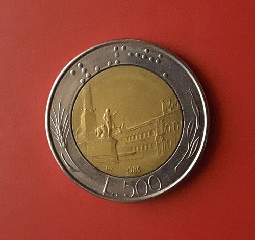 500 lire 1985 - 1985, errore