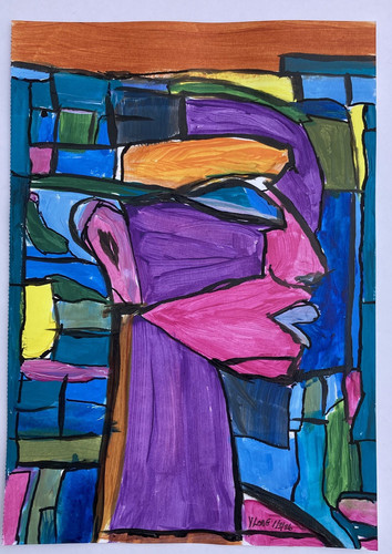 Quadro astratto cubismo