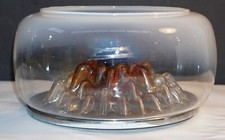 MAZZEGA PLAFONIERA IN VETRO DI MURANO VINTAGE. CROMATA