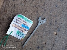 VECCHIA CHIAVE ROBUSTA ARGENTO - ACCIAIO COLORATO MISURA 12/CACCIAVITE