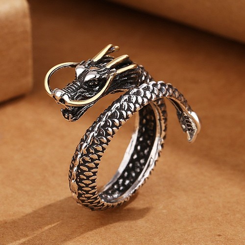 Anello drago gotico - anello,