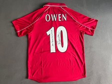 Michael Owen Firmato Liverpool FC Maglia Icons Inscription Mongolfiera D'Or