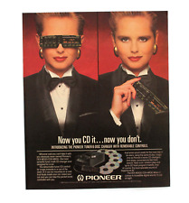 Pubblicità Stampa Autoradio Pioneer 1988 - Sintonizzatore Radio Lettore CD anni 80 Tech Vintage