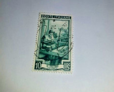 Francobollo 10 lire poste italiane Il telaio ( Calabria) 