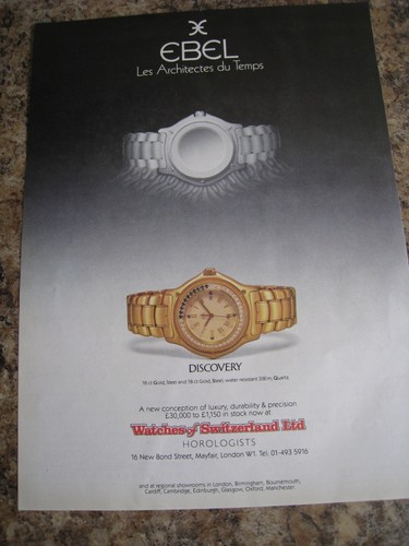 Ebel discovery gold quartz - discovery,