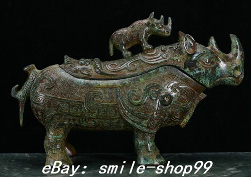 Statua animale rinoceronte zun