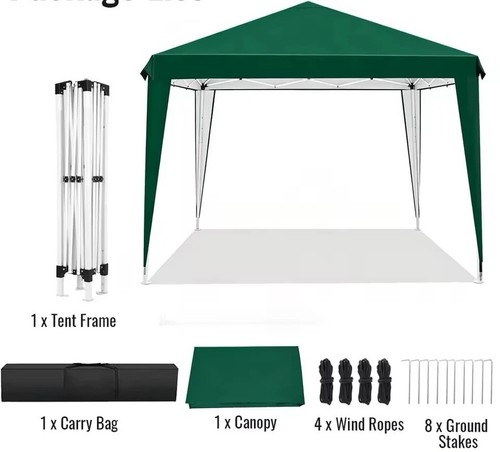 Gazebo pieghevole 3x3 - pieghevole, m