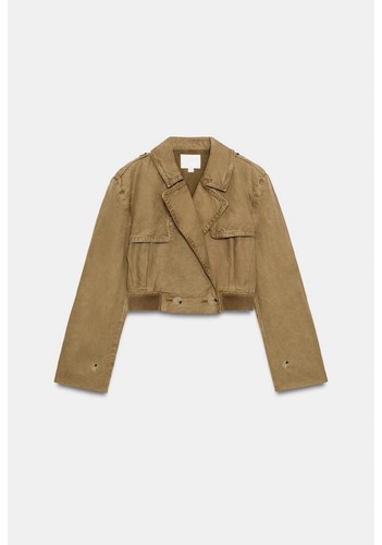 Giacca trench corto lavato
