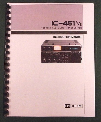 Icom 451a manuale - icom, di