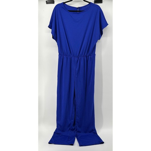 Tuta blu royal gamba larga