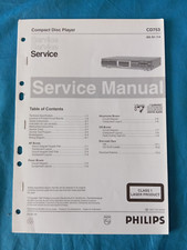 CD COMPACT DISC PLAYER Vintage PHILIPS CD753 SERVICE MANUALE ORIGINALE Schemario