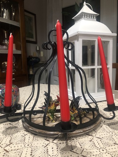 Candelabro ferro battuto - candelabro,