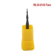 Estremità Fresa Attrezzi CNC Estensione Tungsteno Carburo R0.25-D1/8-TiAlN