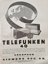 1930 pubblicità telefunken - pubblicitÀ,