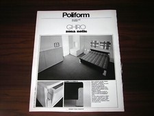 LETTI POLIFORM SERIE GHIRO DESIGN GUANZIROLI 1975 pubblicità/advertising