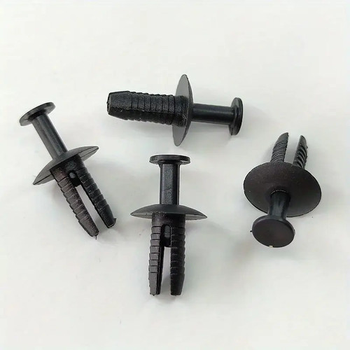 30x clip rivetti plastica nera