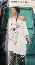 DENNY ROSE MAXIMAGLIA maglia t-shirt art. 45DR61014 cane al telefono tg. M rara
