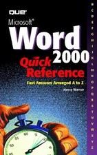 Microsoft word 2000 quick - word,