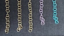 Lotto catene alluminio di vari colori, diametri e forme per creare gioielli